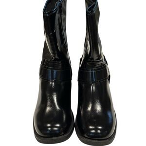 DV by Dolce Vita Shiny Black Heeled Boots